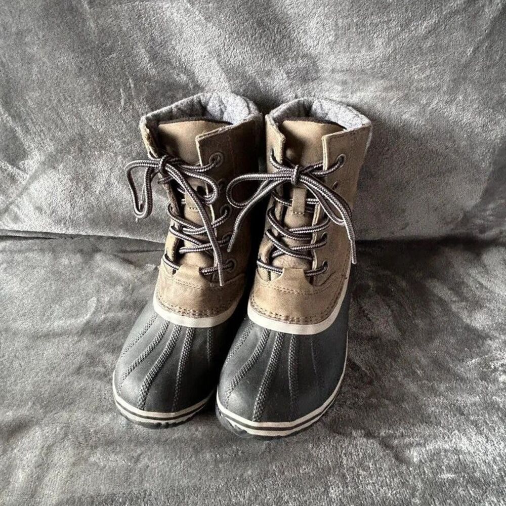Sorel Women's Slimpack Lace II Winter Boot Quarry Black  Size-7 #11